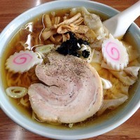 「ワンタンメン　600円」@手打ちらーめん ふく屋食堂の写真