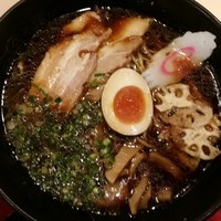 「たまり醤油らーめん　６９０円」@らーめん村里木 友部SA（下り）の写真