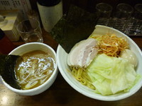 「四種の魚のつけめん大盛無料+具だくさん」@『   』（無銘）の写真