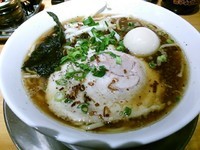 「【期間限定】柳麺 えびす屋700円＋半熟味玉（クーポン券）」@らあめん花月嵐 清瀬北口店の写真