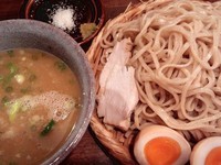 「鶏とろ味玉つけそば（大盛）」@麺道はなもこしの写真