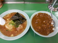 「Cセット(醤油ラーメン+カレーライス)750円」@ラーメンショップ 藤岡店の写真