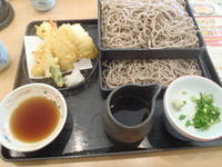 「海老天もりそば(4玉)(929円)(税抜き)」@夢庵 松戸串崎店の写真