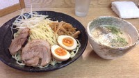 「白い味噌つけ麺大盛(平打ち麺)850円」@麺処 あずきの写真