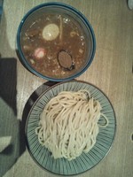 「つけ麺(並盛)＋味玉」@つけ麺屋 銀四郎の写真