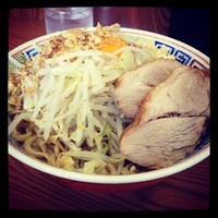 「ラーメン汁なし 野菜少なめ ニンニク」@ラーメン二郎 亀戸店の写真