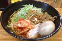 「冷やしらーめんカレー風味鶏ガラ仕立て(季節限定)＋ライス」@麺処福吉ATSUSHIの写真