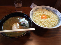 「あつもりランチメニューの生玉入り700円＋大盛100円+スープ割」@大勝軒の写真