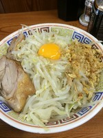 「ラーメン汁なし(麺半分、そのまま)」@ラーメン二郎 亀戸店の写真