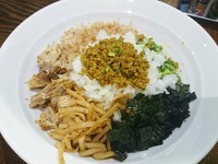 「まぜそば720円＋カレーミンチハーフ50円」@二代目 むじゃきの写真