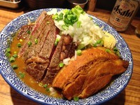 「カレーらーめん＋牛ステーキ」@ラーメン燈郎の写真