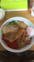 「特製辛しびれ汁なし担々麺大盛り」@自家製麺 てんかの写真