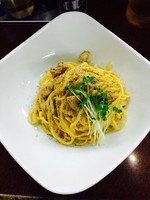 「とんこつカルボナーラ（試作品）」@横浜ラーメン 壱鉄家の写真