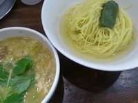 「【2014.6.8-9限定】縞ホッケ白湯つけ麺　￥900」@ラーメン愉悦処 似星の写真
