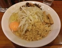 「鶏白湯まぜそば(全卵) \770」@七麺鳥の写真