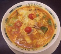 「トマト酸辣湯麺：570円」@日高屋 三軒茶屋南口店の写真