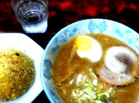 「土佐っこラーメン＋半炒飯セット＠１，０００円」@環七土佐っ子ラーメン 池袋店の写真