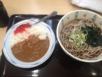 「ポークカレーセット」@狭山そば 西新宿五丁目店の写真