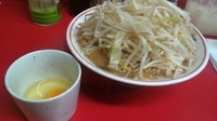 「味噌ラーメン　太麺、麺少なめ、やさい少し多め、玉子　830円」@ラーメン 麺徳 東陽町店の写真