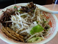 「【まぜそば(中盛・250g・普通味)750円】→600円」@特級豚骨 中華そば湊生の写真