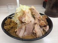 「かず二郎(中盛り全まし)  クーポンで700円」@濃厚鶏豚骨魚介つけ麺 かず屋の写真