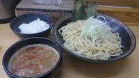 「つけ麺（中太：辛肉ミンチＭＩＸ）」@つけ麺 渡辺 本店の写真