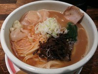 「【限定】海老豚骨正油麺　（大盛り：サービス券）」@麺肴 ひづきの写真