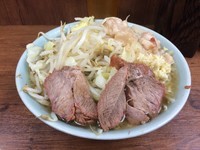 「ラーメン　（野菜、アブラ、ニンニク）」@ラーメン二郎 池袋東口店の写真