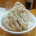 ラーメン300g+豚二枚+生卵(野菜ちょい増ニンニクアブラ)