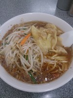 「もやしワンタン麺」@中華麺店 喜楽の写真