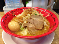 「味噌玉野郎（大盛り）830円＋100円」@野郎ラーメン 綱島店の写真