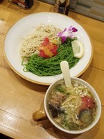 「【限定】夏野菜の南国風冷やしつけSOBA」@麺屋 Hulu-luの写真