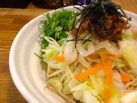 「油そば＋生ビール」@上海麺館の写真