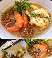 「【期間限定】 （赤） 海老香る,冷たい潮そば ８７０円」@麺巧 潮の写真