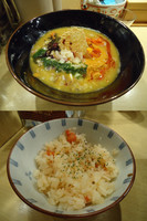 「『くろ喜のカレーそば+クミントマトライス』」@饗 くろ㐂の写真