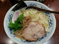 「海老ワンタン塩ラーメン・・950円」@特製もりそば 瑛の写真