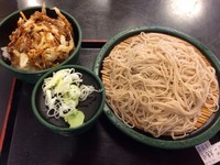 「かき揚げ丼セット」@ゆで太郎 西五反田五丁目店の写真