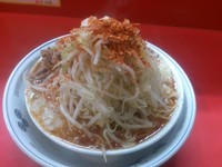 「辛いラーメン、ミニ＋ほぐし豚」@麺屋 桐龍の写真