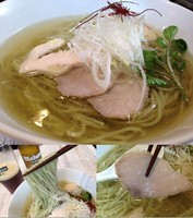 「アグー豚の塩ラーメン800円 スペインビール600円」@BumBunBlauCafe with BeeHiveの写真