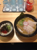 「中華蕎麦＋明太飯セット850円」@上州濃厚中華蕎麦 はたお商店 下小出本店の写真