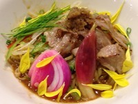 「牛炙り冷やしみそらーめん･旨辛の黒(季節限定･1日15杯)」@ど・みそ 町田店の写真