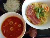 「【本日の限定】ナポリタンつけ麺￥800＋小ライス￥50」@和風らーめん 凪の写真