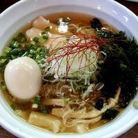 「冷製味玉煮干し中華  ８００円（７月の木曜日限定）」@麺や 飛来の写真