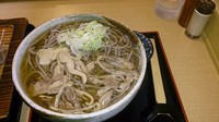 「肉そば 冷たい汁」@そば処 かつら 北町分店の写真