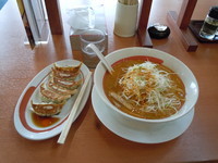 「味噌ねぎらーめん・餃子」@幸楽苑 鷲宮店の写真