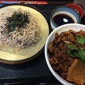 山わさびそば、すき焼き丼