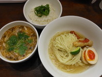 「金目鯛の出汁そうめん（しそごはん付）＋味玉」@ラーメン愉悦処 似星の写真