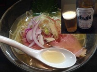 「【夏季限定】 冷やし（塩） 730円 + 瓶ビール 500円」@麺処 晴の写真