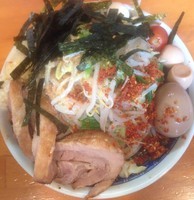 「冷やし中華（750円）+大（100円）」@豚星。の写真