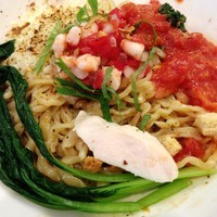 「冷し海老まぜ麺～サルサ風～」@海老・特濃煮干そば まるはの写真